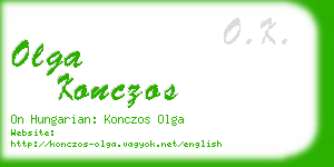 olga konczos business card